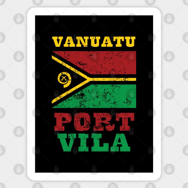 Flag of Vanuatu Sticker by KewaleeTee